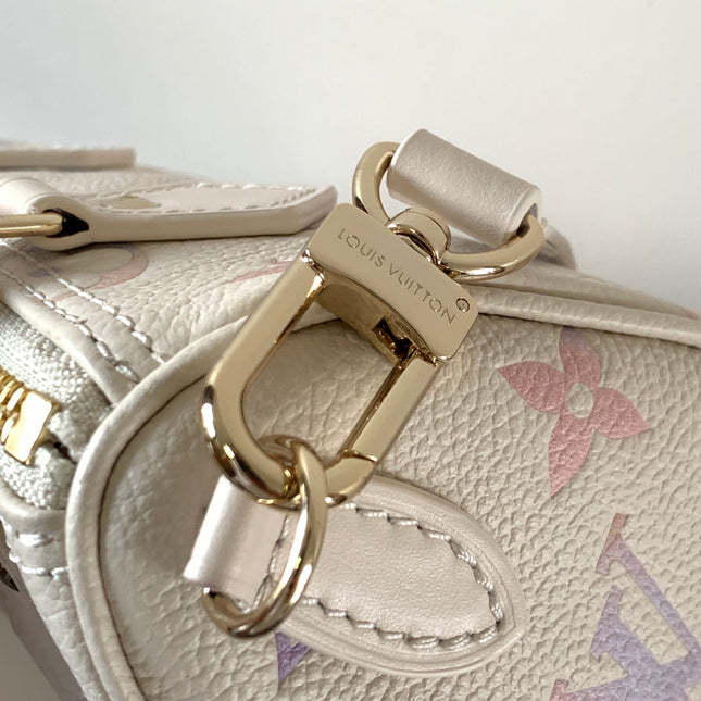 LV 25S NANO SPEEDY 16 IN BEIGE DREAM EMBOSSED TEXTURED CALFSKIN