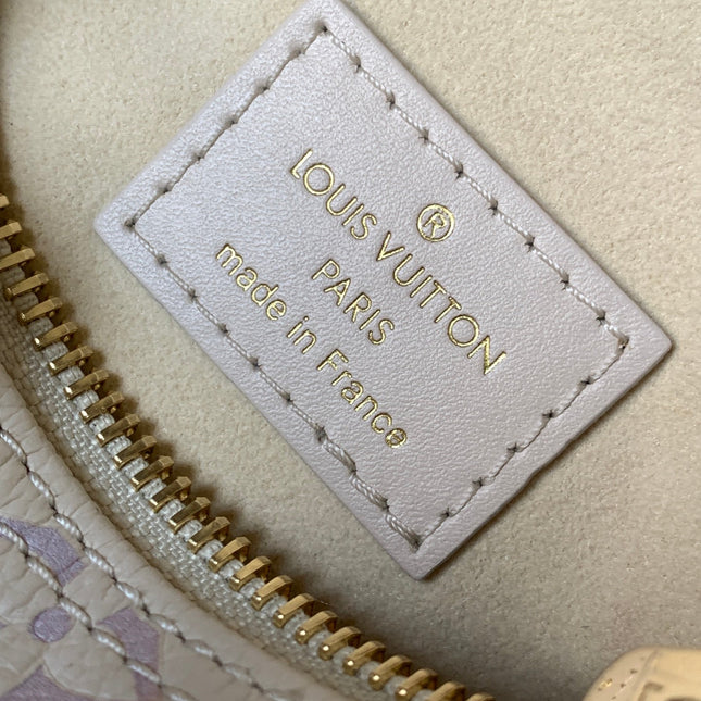LV 25S NANO SPEEDY 16 IN BEIGE DREAM EMBOSSED TEXTURED CALFSKIN