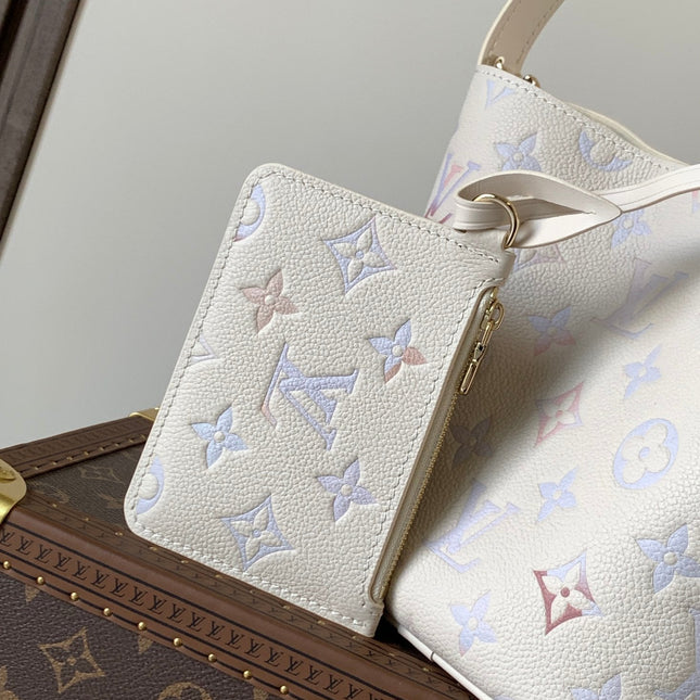 LV 25S ALL IN BB BAG 18 IN CREAM DREAM EMBOSSED TEXTURED CALFSKIN
