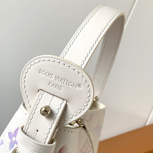 LV 25S ALL IN BB BAG 18 IN CREAM DREAM EMBOSSED TEXTURED CALFSKIN