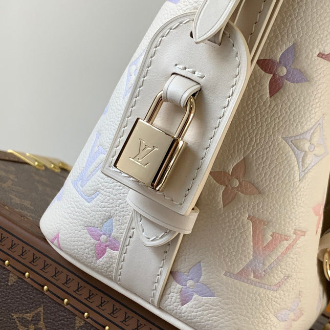 LV 25S ALL IN BB BAG 18 IN CREAM DREAM EMBOSSED TEXTURED CALFSKIN