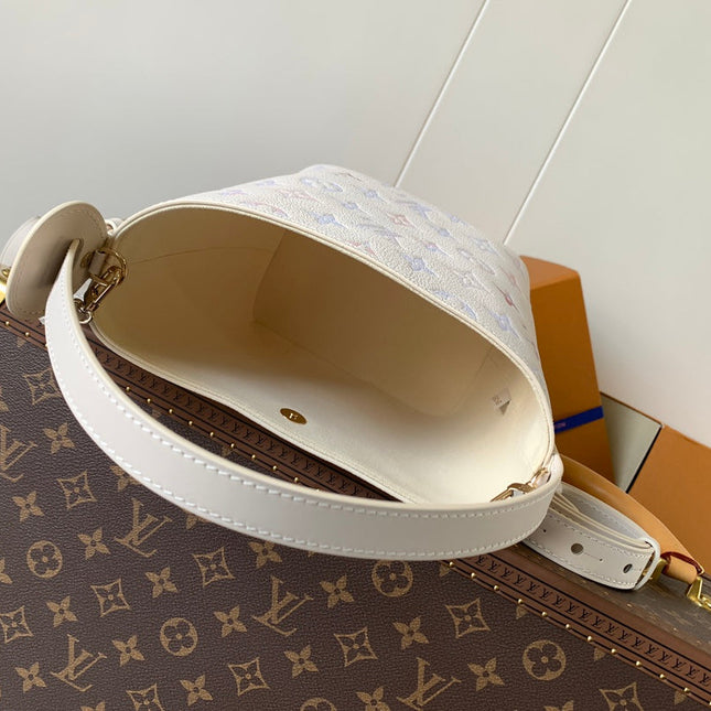 LV 25S ALL IN BB BAG 18 IN CREAM DREAM EMBOSSED TEXTURED CALFSKIN