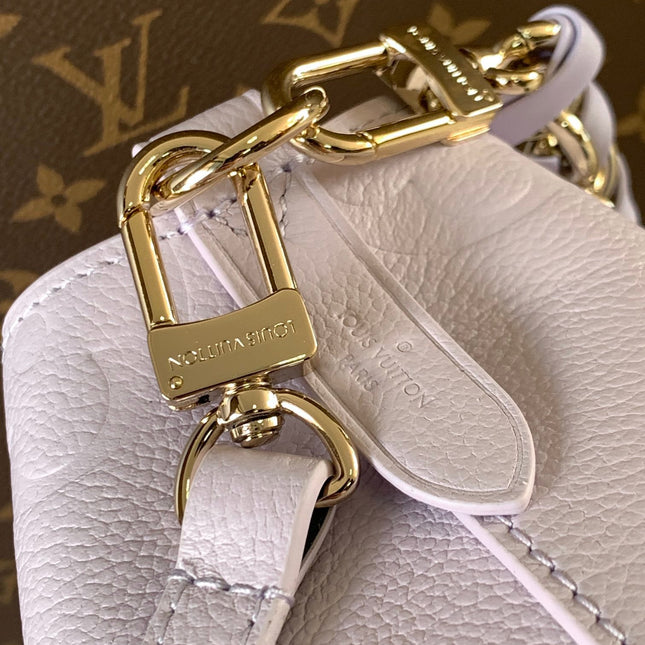 LV 25S NÉONOÉ BB 20 IN MISTY PURPLE CALFSKIN GOLD HARDWARE