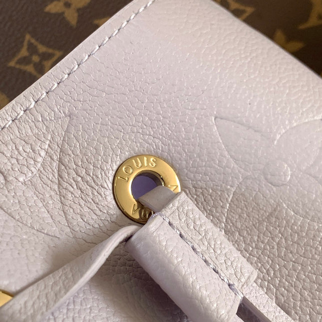 LV 25S NÉONOÉ BB 20 IN MISTY PURPLE CALFSKIN GOLD HARDWARE