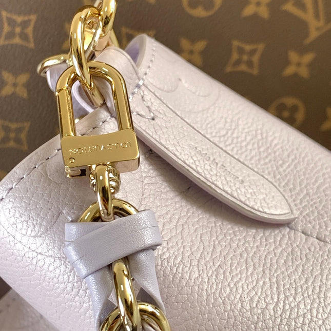 LV 25S NÉONOÉ BB 20 IN MISTY PURPLE CALFSKIN GOLD HARDWARE