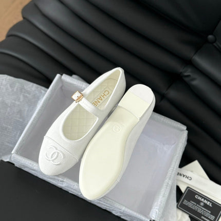 MARY JANE SHOES WHITE CORDUROY TWILL FABRIC