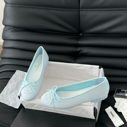 CLASSIC BALLET FLATS LIGHT BLUE LAMBSKIN