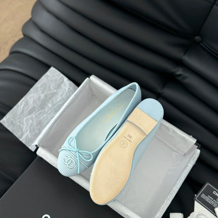 CLASSIC BALLET FLATS LIGHT BLUE LAMBSKIN