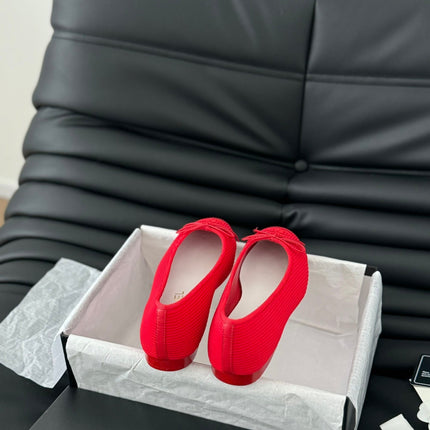 CLASSIC BALLET FLATS CHERRY RED LAMBSKIN