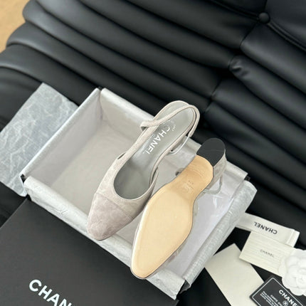 CLASSIC HIGH SLINGBACK GREY CLOUD SUEDE
