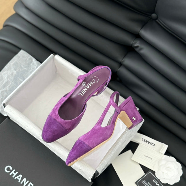 CLASSIC HIGH SLINGBACK VIOLET PURPLE SUEDE