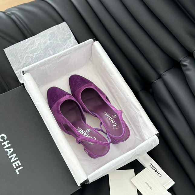 CLASSIC HIGH SLINGBACK VIOLET PURPLE SUEDE