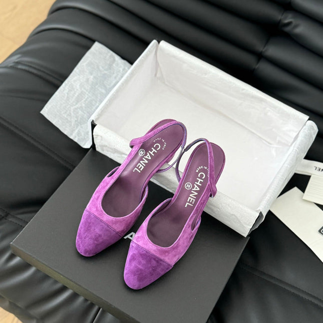 CLASSIC HIGH SLINGBACK VIOLET PURPLE SUEDE