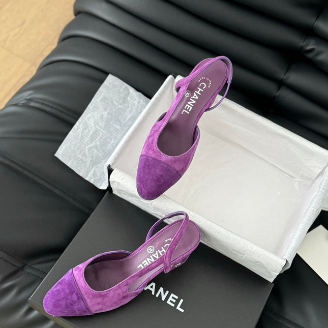 CLASSIC HIGH SLINGBACK VIOLET PURPLE SUEDE