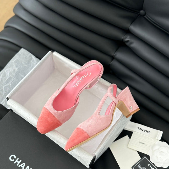 CLASSIC HIGH SLINGBACK LIGHT PINK SUEDE