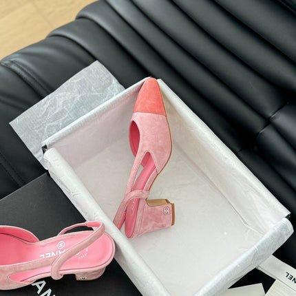 CLASSIC HIGH SLINGBACK LIGHT PINK SUEDE