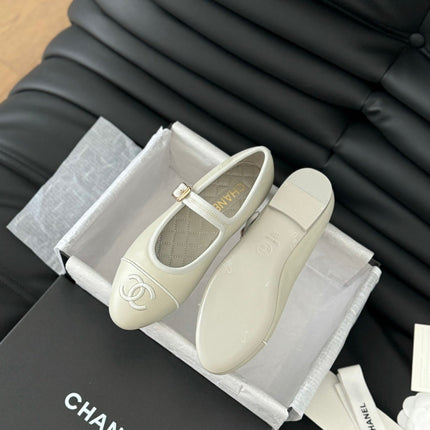 MARY JANE SHOES IN GREY LAMBSKIN