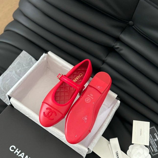 MARY JANE SHOES IN ROSE RED LAMBSKIN