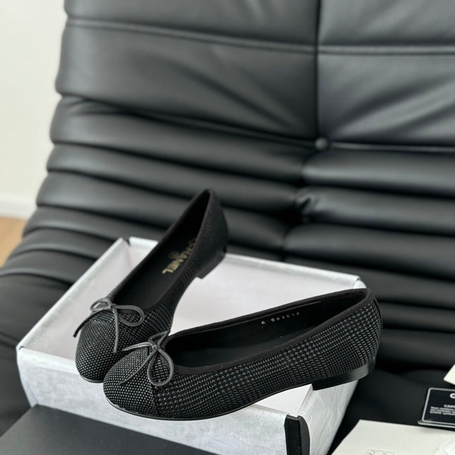 CLASSIC BALLET FLATS BLACK LAMBSKIN