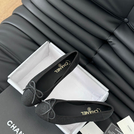 CLASSIC BALLET FLATS BLACK LAMBSKIN