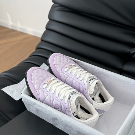 CC SNEAKER IN PALE PURPLE MIX WHITE EMBROIDERED LAMBSKIN