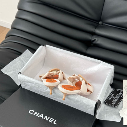 VIVID ORANGE FABRIC CC SLIDE SANDALS