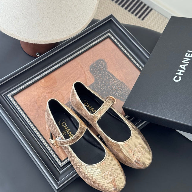 BALLET IN GLITTER GOLDEN SEQUINS