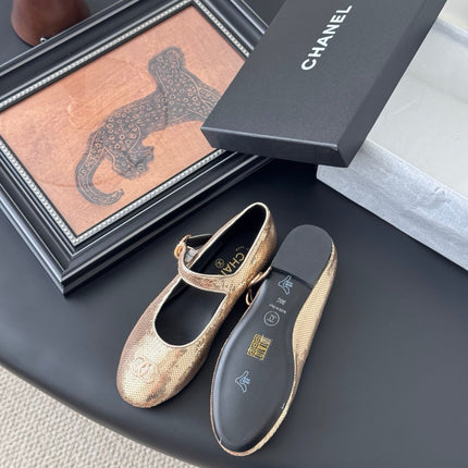 BALLET IN GLITTER GOLDEN SEQUINS