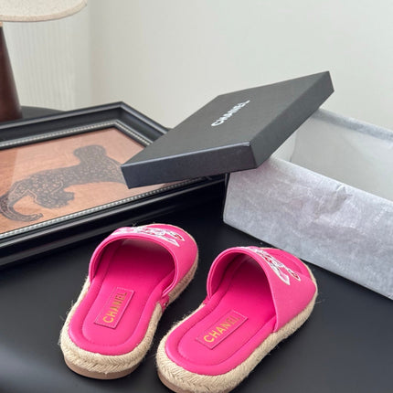 SLIPPERS IN PINK SHEEPSKIN MIX FABRIC AND STRAPS BASE