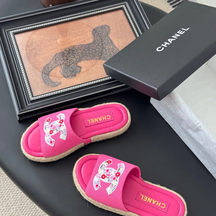 SLIPPERS IN PINK SHEEPSKIN MIX FABRIC AND STRAPS BASE