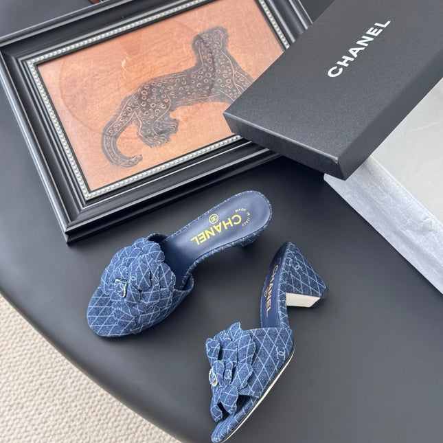 HIGH HEELS CAMELLIA IN NAVY BLUE DENIM