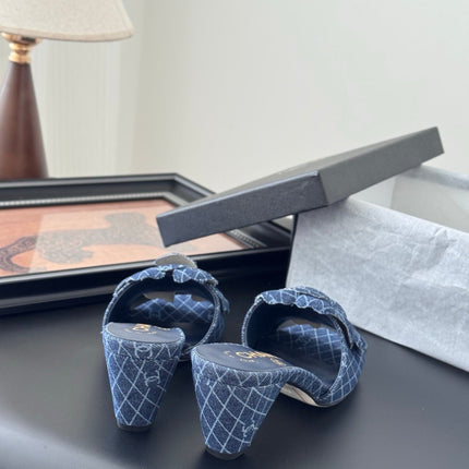 HIGH HEELS CAMELLIA IN NAVY BLUE DENIM