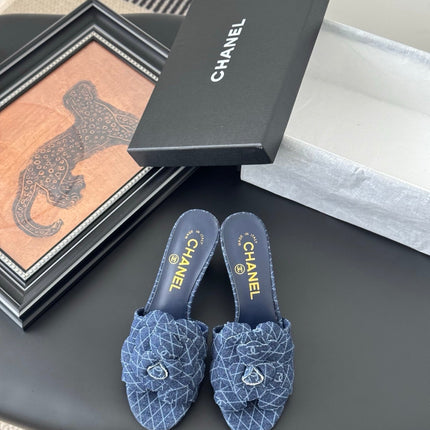 HIGH HEELS CAMELLIA IN NAVY BLUE DENIM