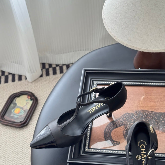 HIGH HEELS WAIST CUTTING IN BLACK CALFSKIN