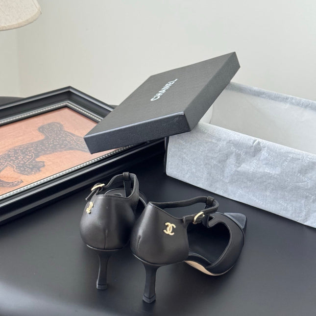 HIGH HEELS WAIST CUTTING IN BLACK CALFSKIN