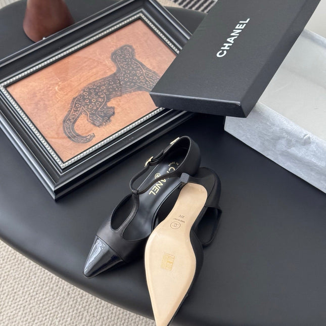 HIGH HEELS WAIST CUTTING IN BLACK CALFSKIN