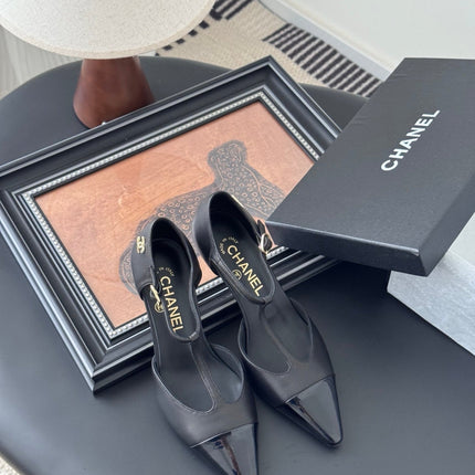 HIGH HEELS WAIST CUTTING IN BLACK CALFSKIN