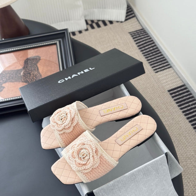 SLIPPER IN PEACH PINK CALFSKIN MIX WOOL