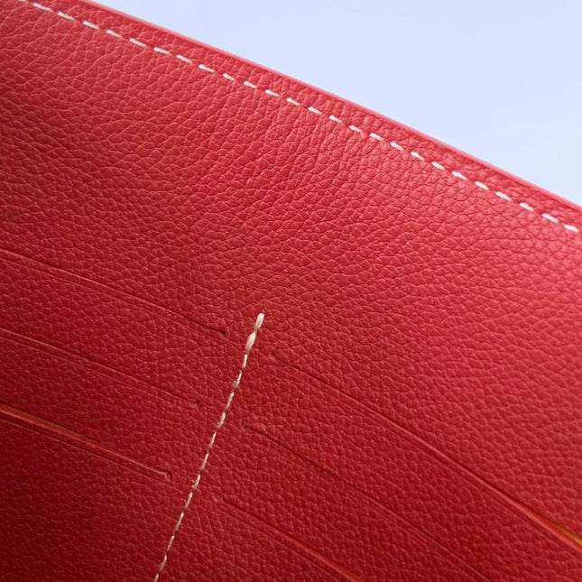 CHYPRE WALLET-POUCH 21 IN CLASSIC RED GOYARDINE CANVAS AND CALFSKIN
