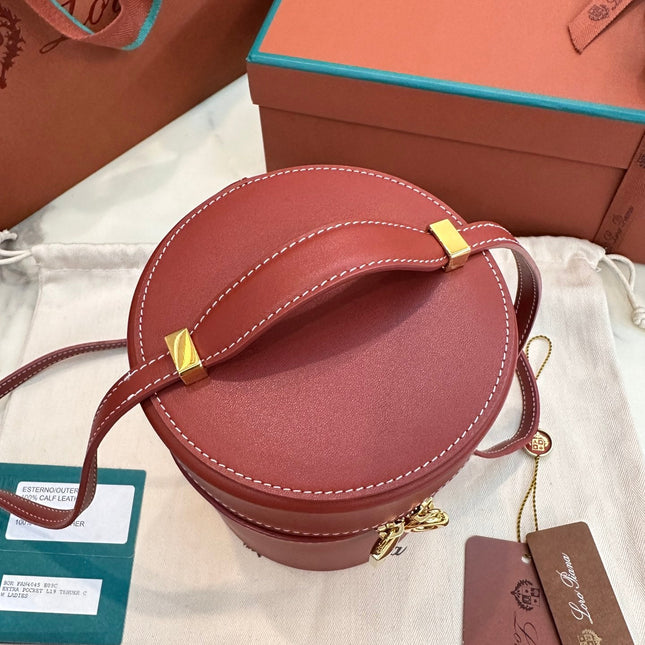 EXTRA CASE MEDIUM 16 BAG IN MARS RED SMOOTH CALFSKIN WITH GOLD HARDWARE