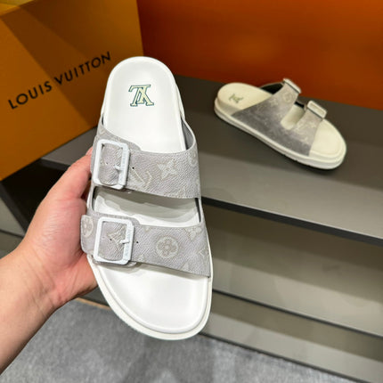 LV DAD SANDAL GREY MONOGRAM CALFSKIN