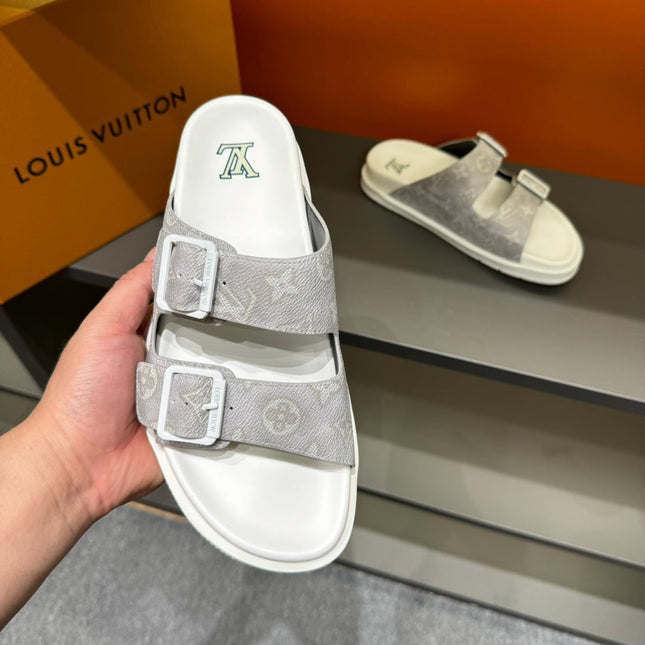 LV DAD SANDAL GREY MONOGRAM CALFSKIN