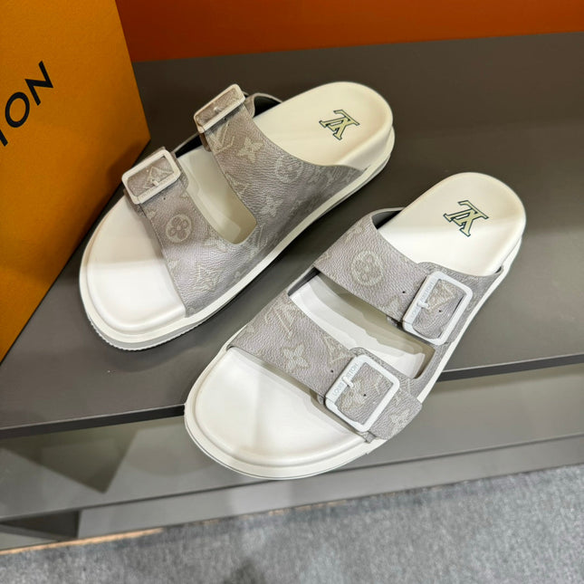 LV DAD SANDAL GREY MONOGRAM CALFSKIN