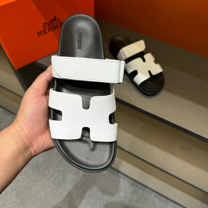 HM CHYPRE SANDAL WHITE EPSOM CALFSKIN