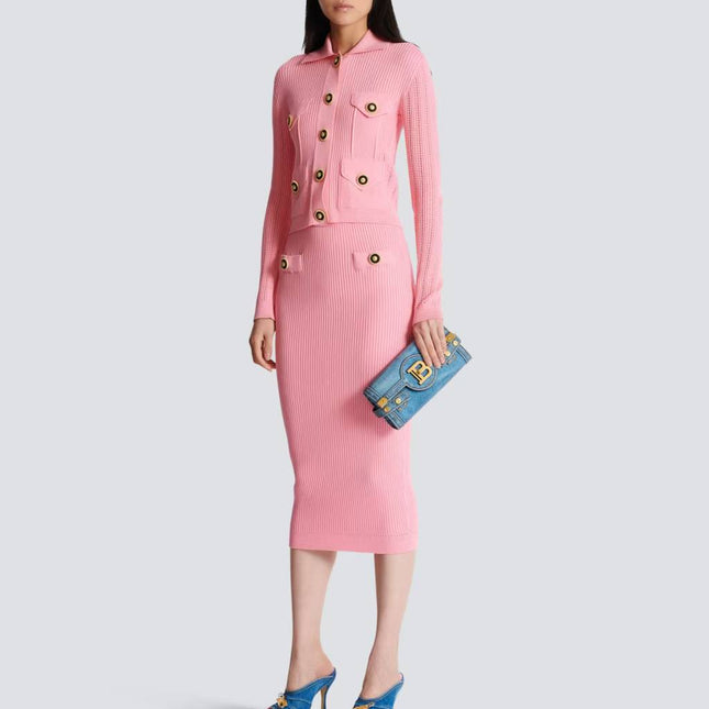 BALMAIN TOP AND SKIRT SET 25006/25007 STYLE 1