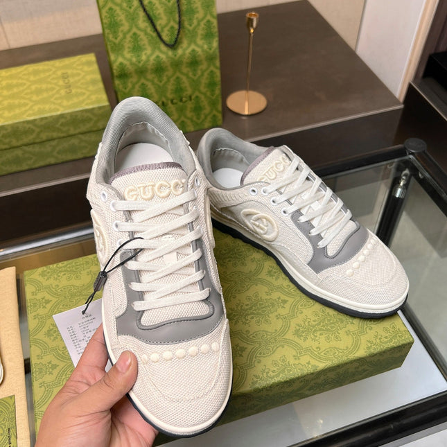 GG MAC80 TRAINER CREAMY WHITE AND GRAY CALFSKIN