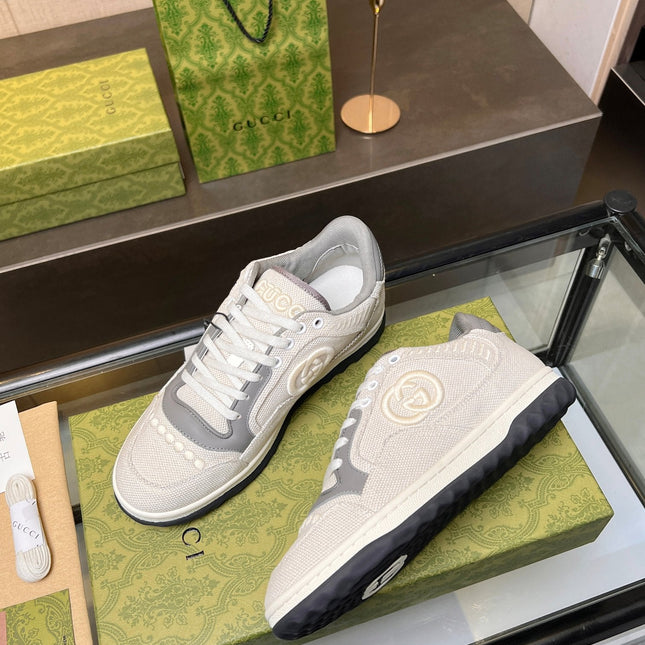 GG MAC80 TRAINER CREAMY WHITE AND GRAY CALFSKIN