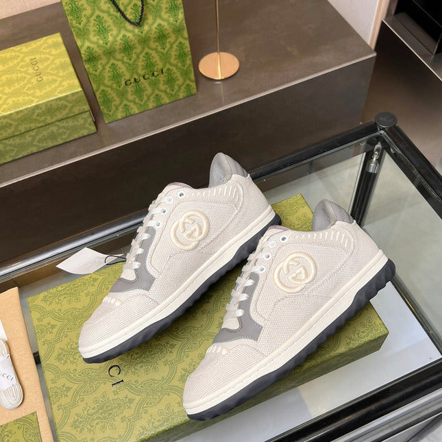 GG MAC80 TRAINER CREAMY WHITE AND GRAY CALFSKIN