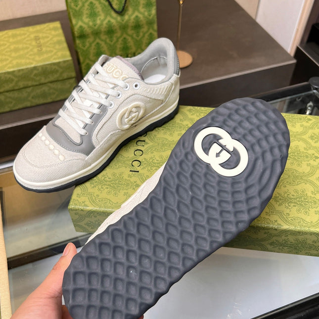 GG MAC80 TRAINER CREAMY WHITE AND GRAY CALFSKIN