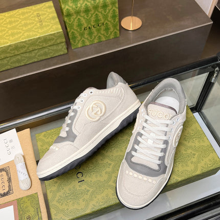GG MAC80 TRAINER CREAMY WHITE AND GRAY CALFSKIN